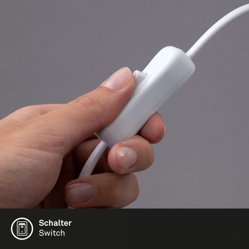 Brilo - LED Fleksibel bordlampe med klemme TRASNA LED/7,5W/230V hvid