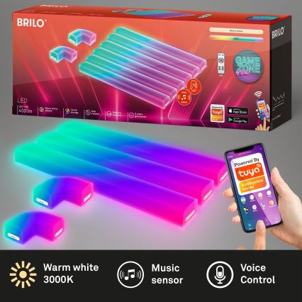 Brilo - LED lampeskinne m. RGBIC-farver dæmpbar Smart LED/24W/230V Wi-Fi Tuya