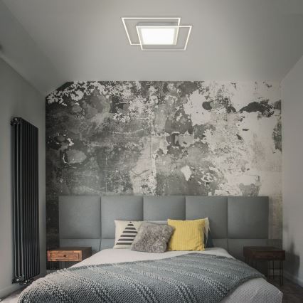Brilo - LED loftlampe 2xLED/16W/230V + LED/19W 51,5x51,5 cm mat krom