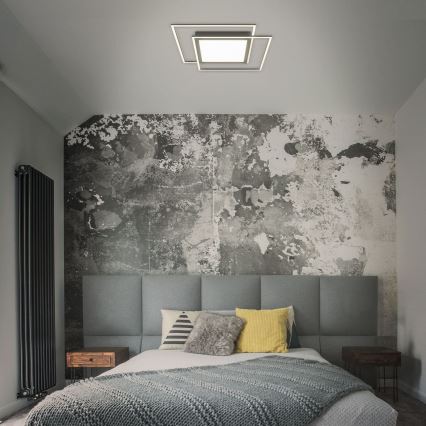 Brilo - LED loftlampe 2xLED/16W/230V + LED/19W 51,5x51,5 cm sort