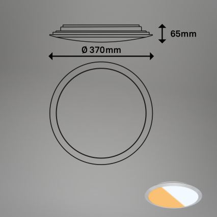 Brilo - CTS LED loftlampe til badeværelse LED/21W/230V 3000/4000K IP44 Ø 37 cm mat krom