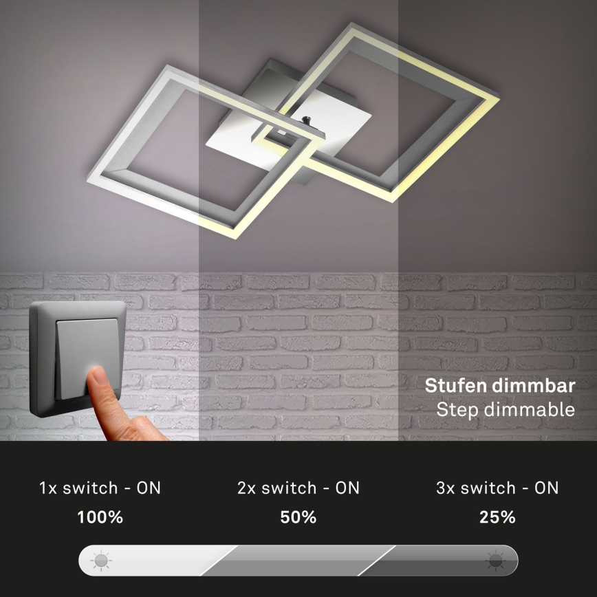 Brilo - LED loftlampe dæmpbar FRAME 2xLED/11W/230V