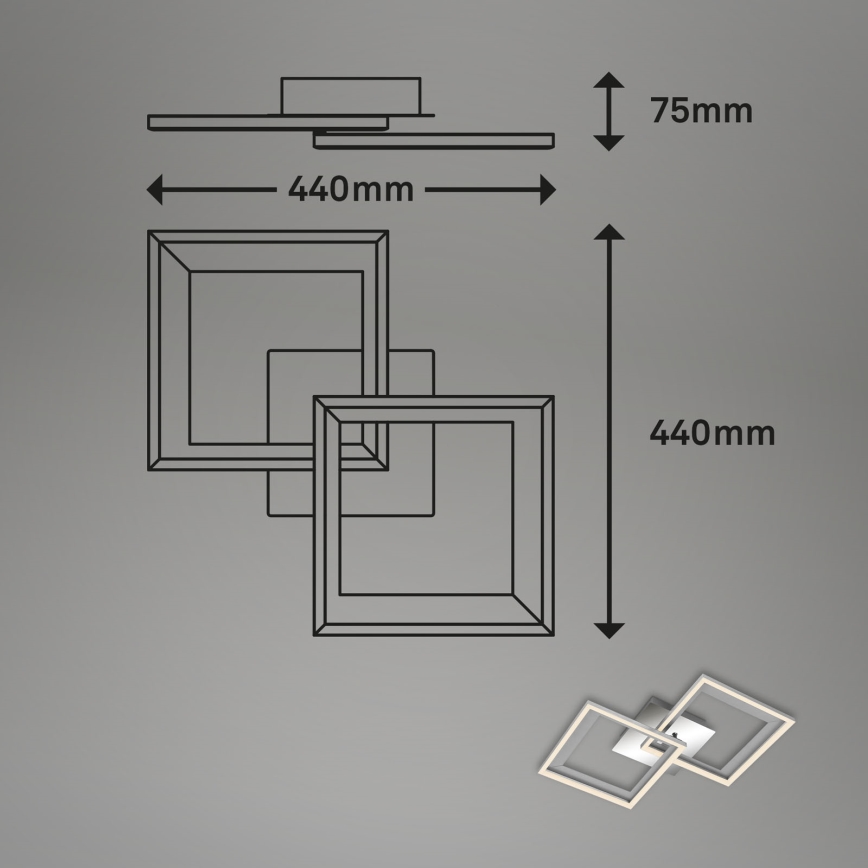 Brilo - LED loftlampe dæmpbar FRAME 2xLED/11W/230V