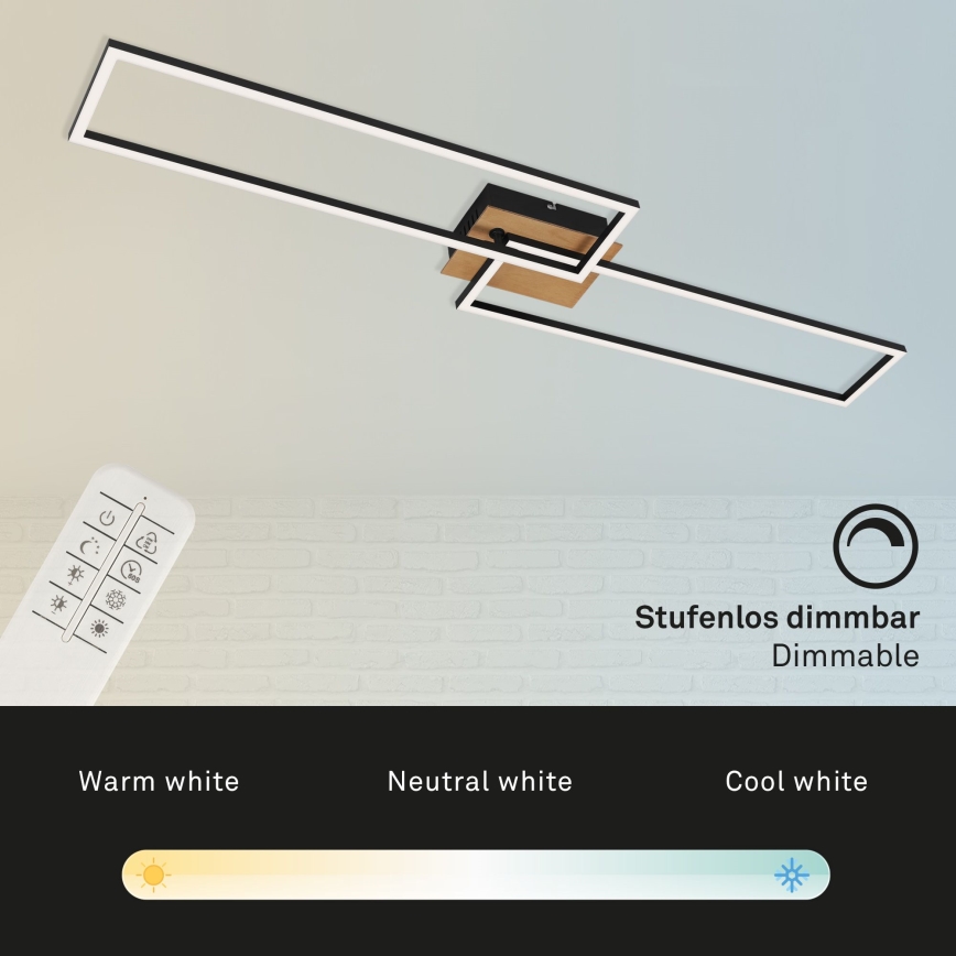Brilo - LED loftlampe dæmpbar FRAME 2xLED/20W/230V 2700-5000K + fjernbetjening