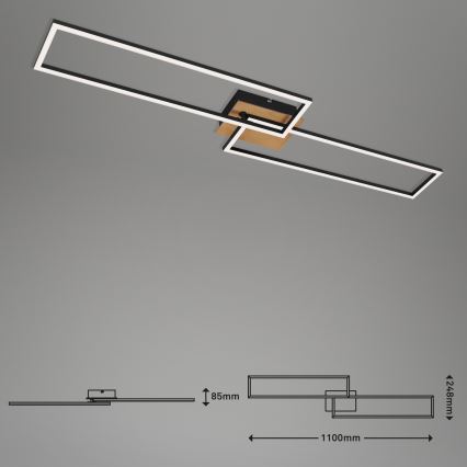 Brilo - LED loftlampe dæmpbar FRAME 2xLED/20W/230V 2700-5000K + fjernbetjening