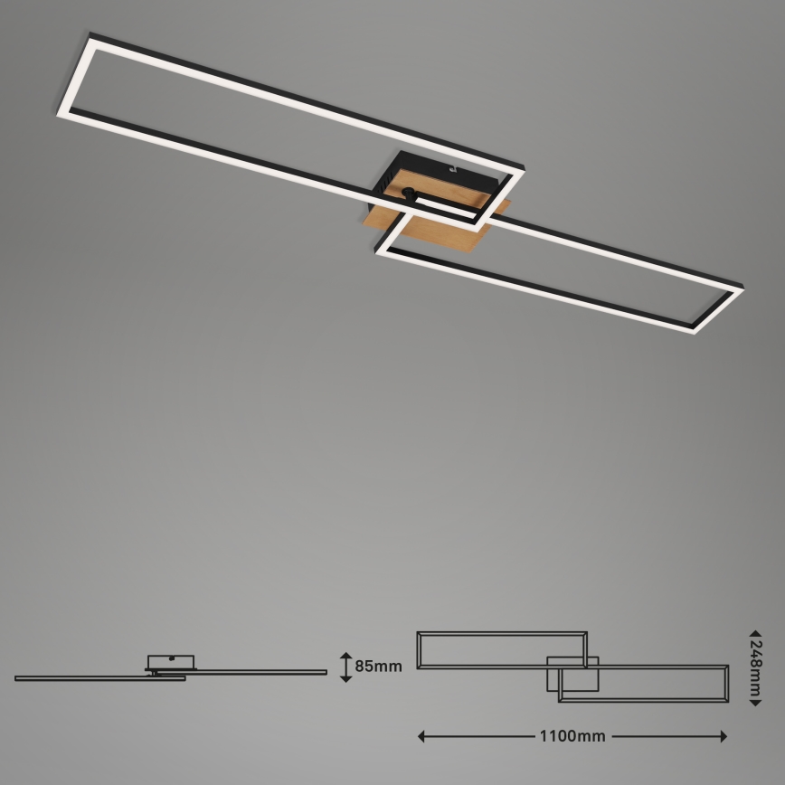 Brilo - LED loftlampe dæmpbar FRAME 2xLED/20W/230V 2700-5000K + fjernbetjening
