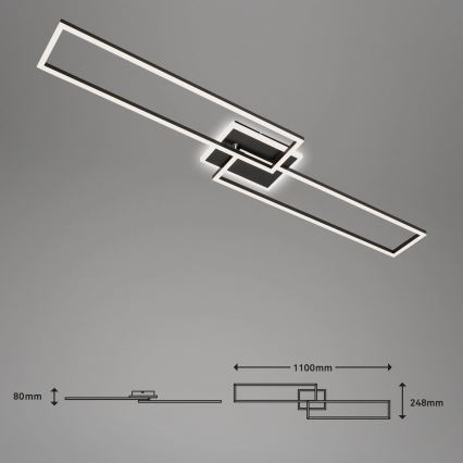 Brilo - LED loftlampe dæmpbar FRAME 2xLED/20W/230V 2700-6500K + fjernbetjening