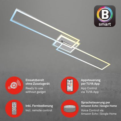 Brilo - LED loftlampe dæmpbar FRAME 2xLED/20W/230V 2700-6500K Wi-Fi Tuya + fjernbetjening