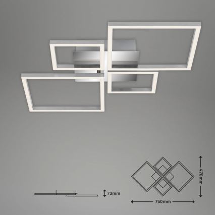 Brilo - LED loftlampe dæmpbar FRAME LED/44W/230V