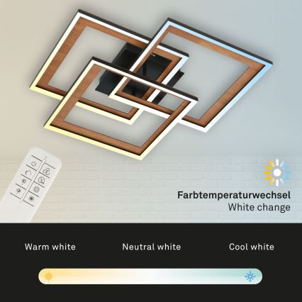 Brilo - LED loftlampe dæmpbar FRAME LED/45W/230V 2700-6500K + fjernbetjening