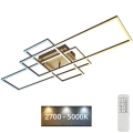 Brilo - LED loftlampe dæmpbar FRAME LED/51W/230V 2700-5000K brun/guldfarvet + fjernbetjening
