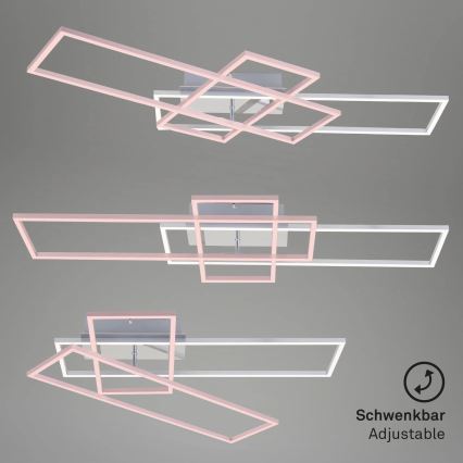 Brilo - LED loftlampe dæmpbar FRAME LED/51W/230V 2700-5000K mat krom + fjernbetjening