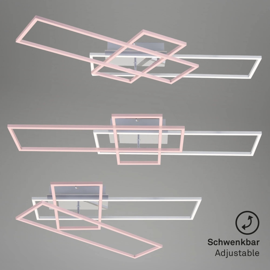 Brilo - LED loftlampe dæmpbar FRAME LED/51W/230V 2700-5000K mat krom + fjernbetjening