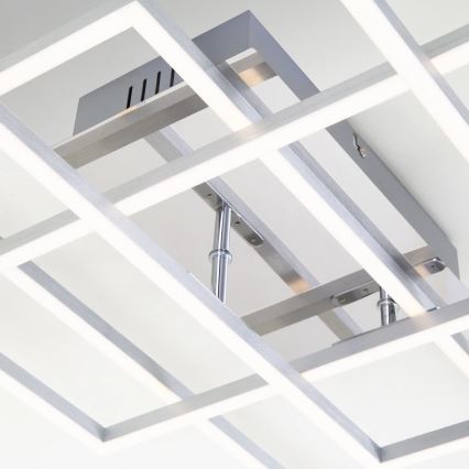 Brilo - LED loftlampe dæmpbar FRAME LED/51W/230V 2700-5000K mat krom + fjernbetjening