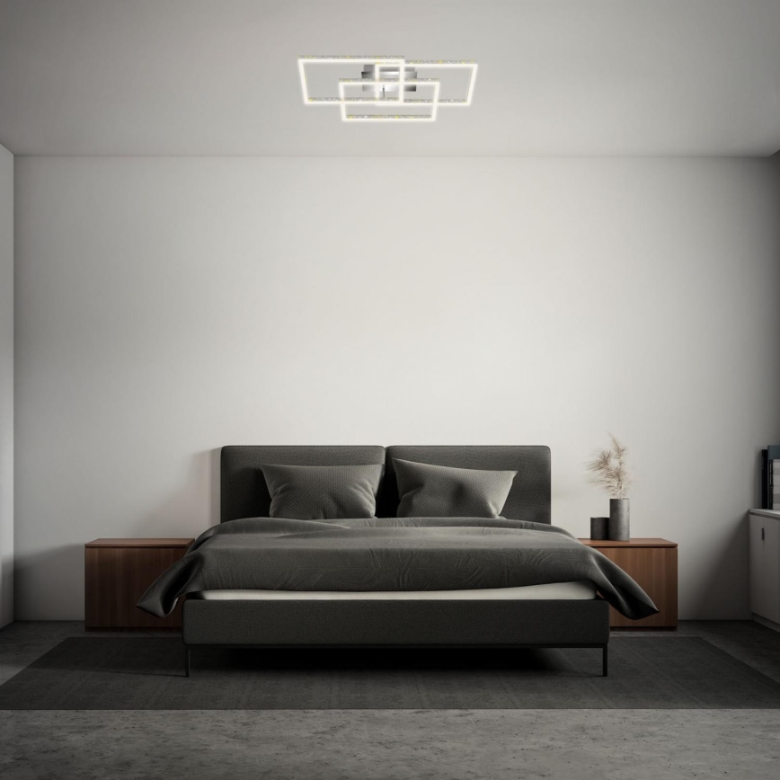 Brilo - LED loftlampe dæmpbar FRAME LED/57W/230V 3000K mat krom