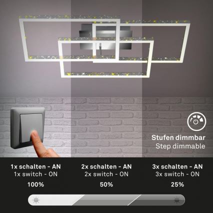 Brilo - LED loftlampe dæmpbar FRAME LED/57W/230V 3000K mat krom