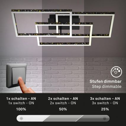 Brilo - LED loftlampe dæmpbar FRAME LED/57W/230V 3000K sort