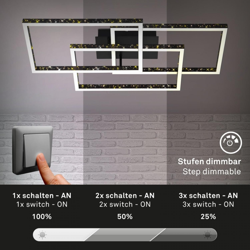 Brilo - LED loftlampe dæmpbar FRAME LED/57W/230V 3000K sort