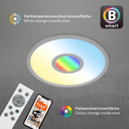 Brilo - LED loftlampe dæmpbar RGB-farver CENTRO LED/24W/230V 2700-6500K Wi-Fi Tuya + fjernbetjening