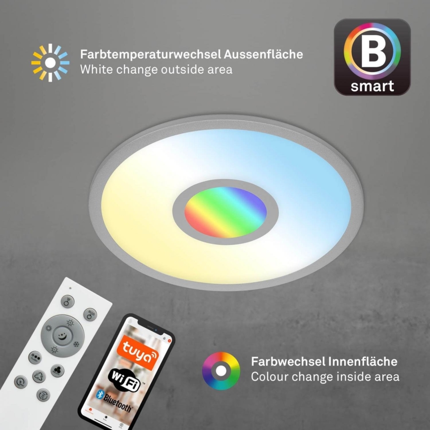 Brilo - LED loftlampe dæmpbar RGB-farver CENTRO LED/24W/230V 2700-6500K Wi-Fi Tuya + fjernbetjening