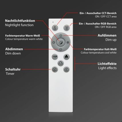 Brilo - LED loftlampe dæmpbar RGB-farver CENTRO LED/24W/230V 2700-6500K Wi-Fi Tuya + fjernbetjening
