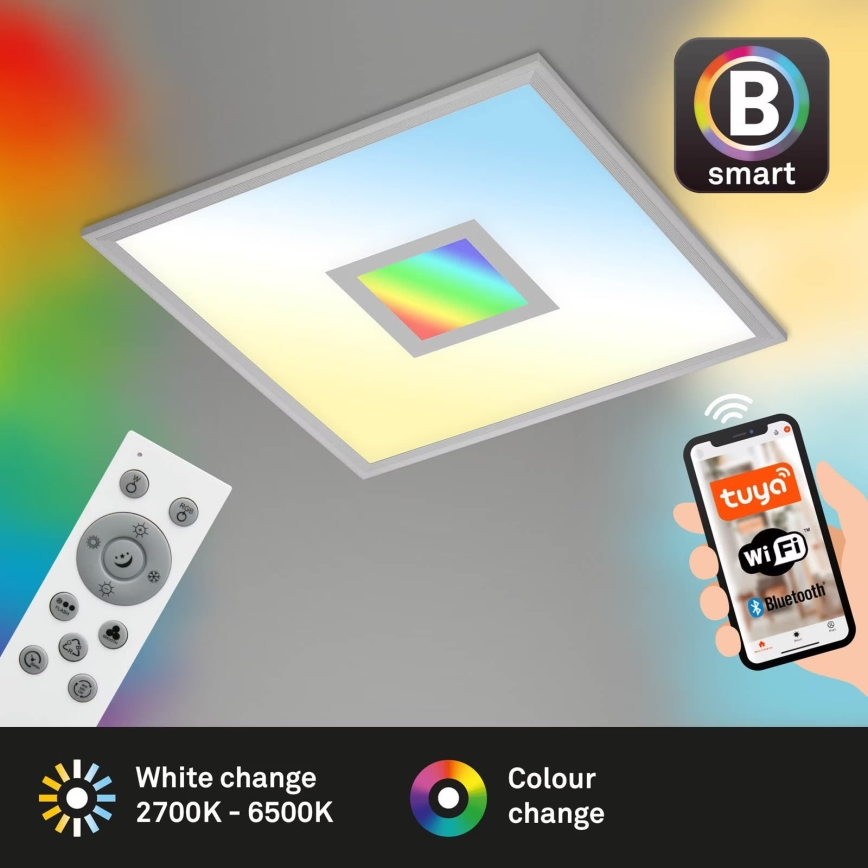 Brilo - LED loftlampe dæmpbar RGB-farver CENTRO LED/24W/230V 2700-6500K Wi-Fi Tuya + fjernbetjening