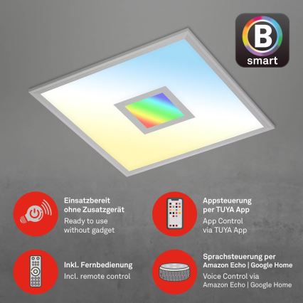 Brilo - LED loftlampe dæmpbar RGB-farver CENTRO LED/24W/230V 2700-6500K Wi-Fi Tuya + fjernbetjening