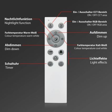 Brilo - LED loftlampe dæmpbar RGB-farver CENTRO LED/24W/230V 2700-6500K Wi-Fi Tuya + fjernbetjening
