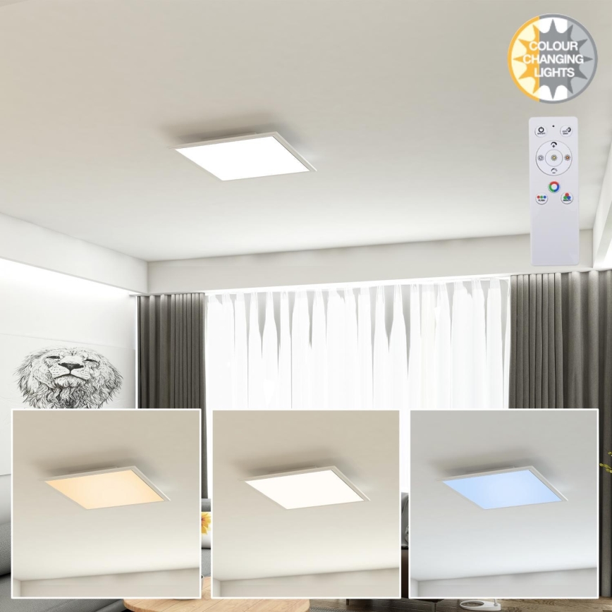 Brilo - LED loftlampe dæmpbar RGB-farver COLOUR LED/15W/230V 3000-6500K + fjernbetjening
