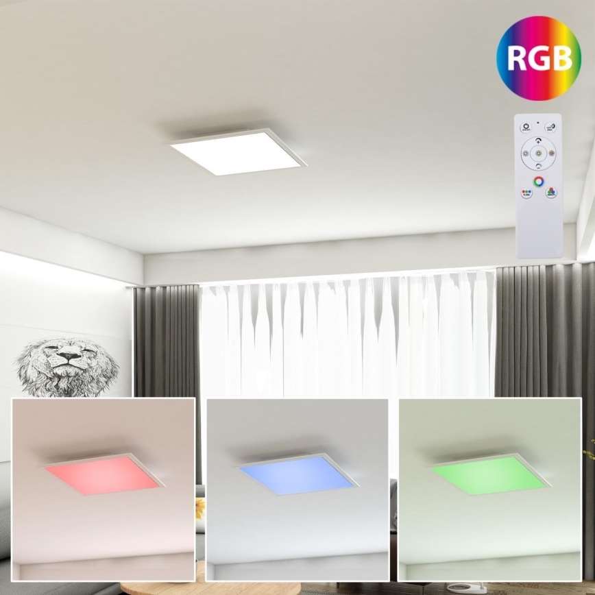Brilo - LED loftlampe dæmpbar RGB-farver COLOUR LED/15W/230V 3000-6500K + fjernbetjening