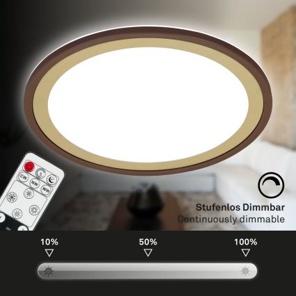 Brilo - LED loftlampe dæmpbar SLIM LED/22W/230V 2700-6500K + fjernbetjening