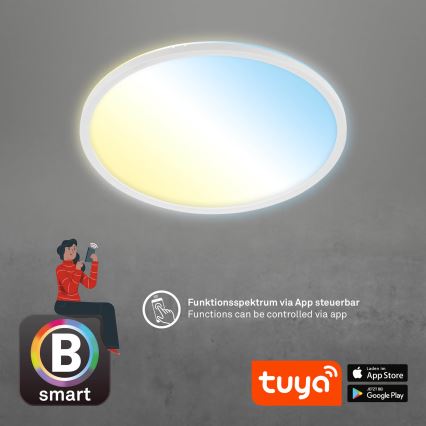 Brilo - LED loftlampe dæmpbar SLIM LED/22W/230V 2700-6500K Wi-Fi Tuya + fjernbetjening