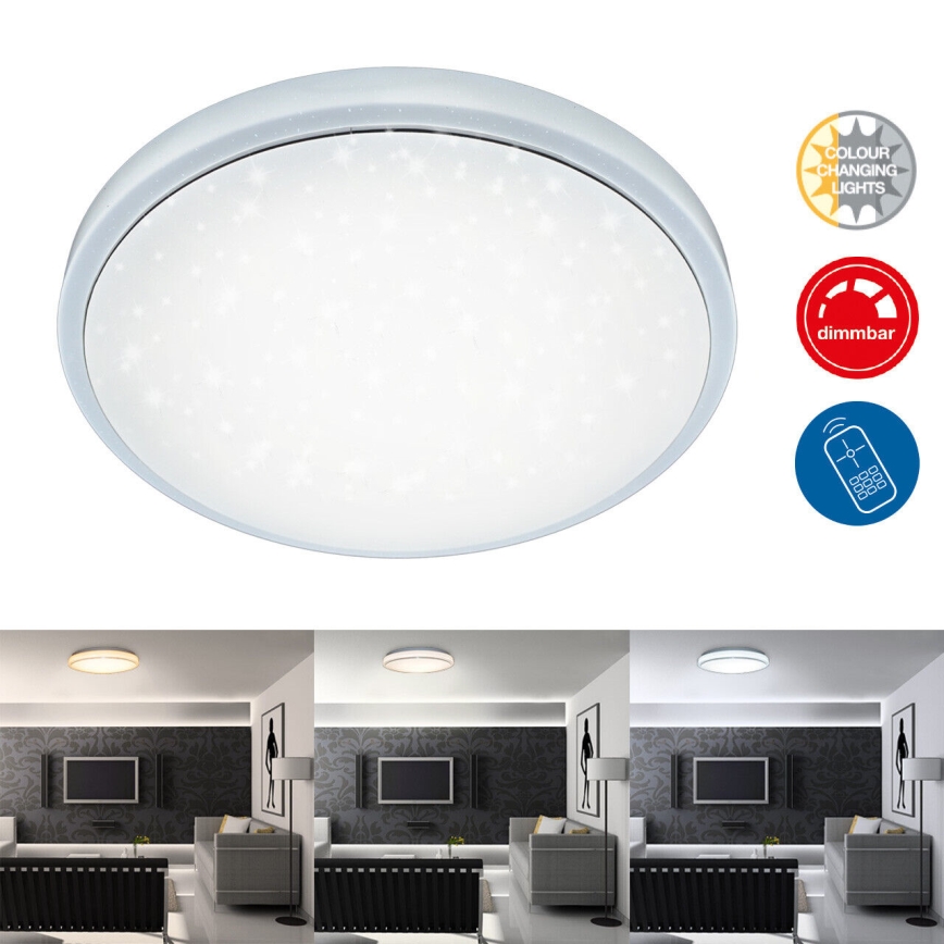 Brilo - LED loftlampe dæmpbar STARRY SKY LED/18W/230V 3000-6500K + fjernbetjening