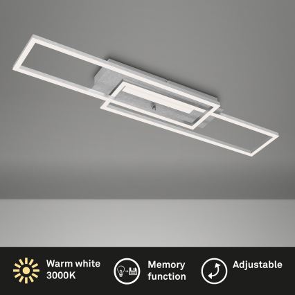 Brilo - LED Overflademonteret loftslampe FRAME 2xLED/20W/230V mat krom