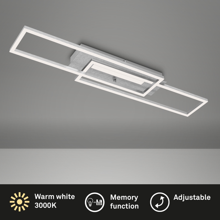Brilo - LED Overflademonteret loftslampe FRAME 2xLED/20W/230V mat krom