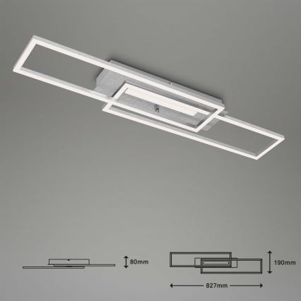 Brilo - LED loftlampe FRAME 2xLED/20W/230V mat krom