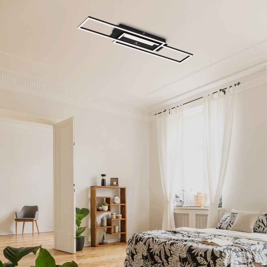 Brilo - LED loftlampe FRAME 2xLED/20W/230V sort