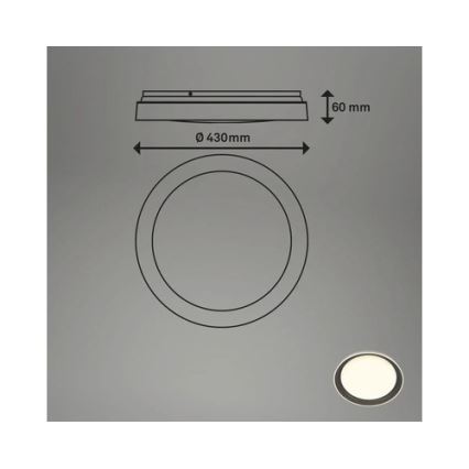 Brilo - LED-loftlampe IJUS LED/24W/230V 3000K Ø 43 cm