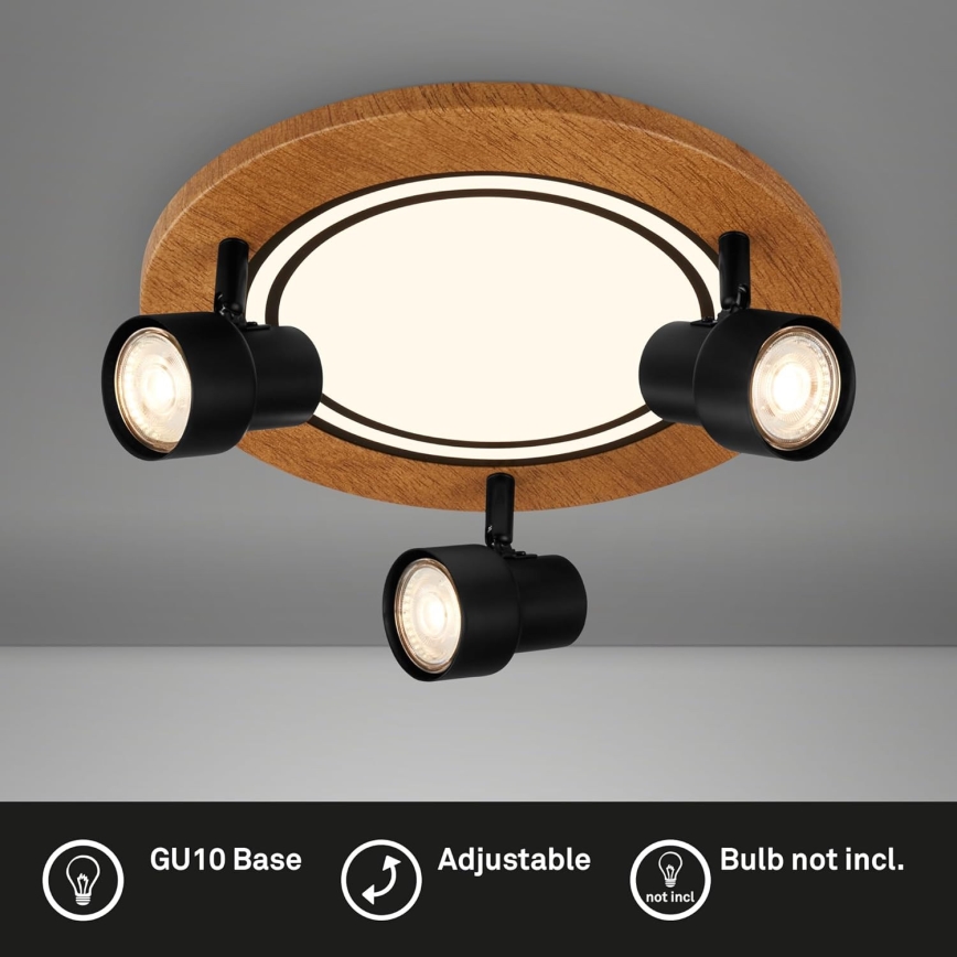 Brilo - LED loftlampe LED/12W/230V + 3xGU10/9W 3000K