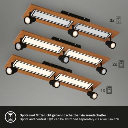 Brilo - LED loftlampe LED/24W/230V + 3xGU10/9W 3000K