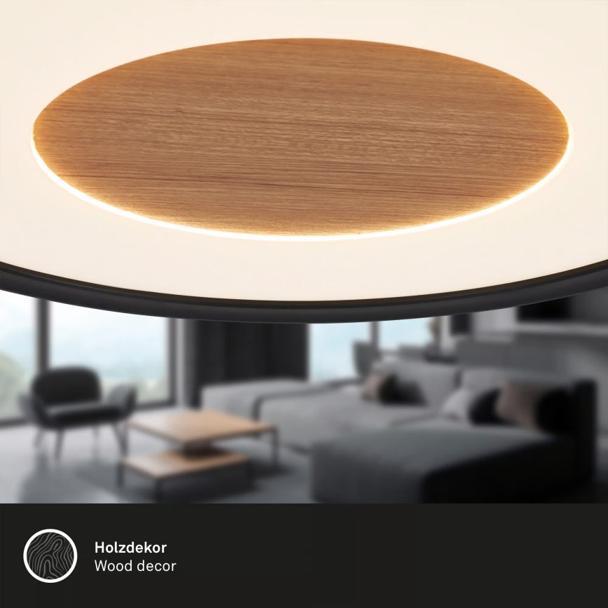 Brilo - LED-loftlampe SUFIT WOOD LED/18W/230V 3000K Ø 29 cm