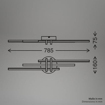 Brilo - LED loftlampe TINKA LED/21W/230V 3000K kobberfarvet