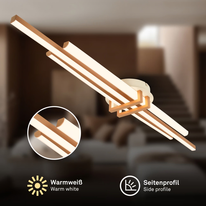 Brilo - LED loftlampe TINKA LED/30W/230V 3000K kobberfarvet