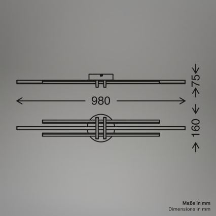 Brilo - LED loftlampe TINKA LED/30W/230V 3000K kobberfarvet