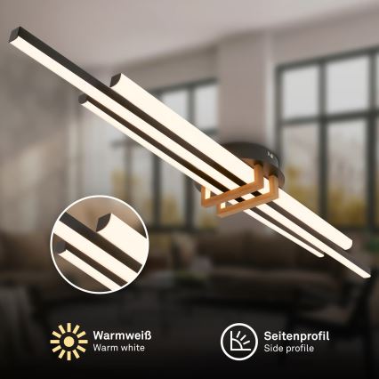 Brilo - LED-loftlampe TINKA LED/30W/230V 3000K sort