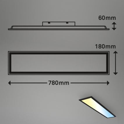 Brilo - LED Panel dæmpbart LED/24,5W/230V 3000-6500K + fjernbetjening