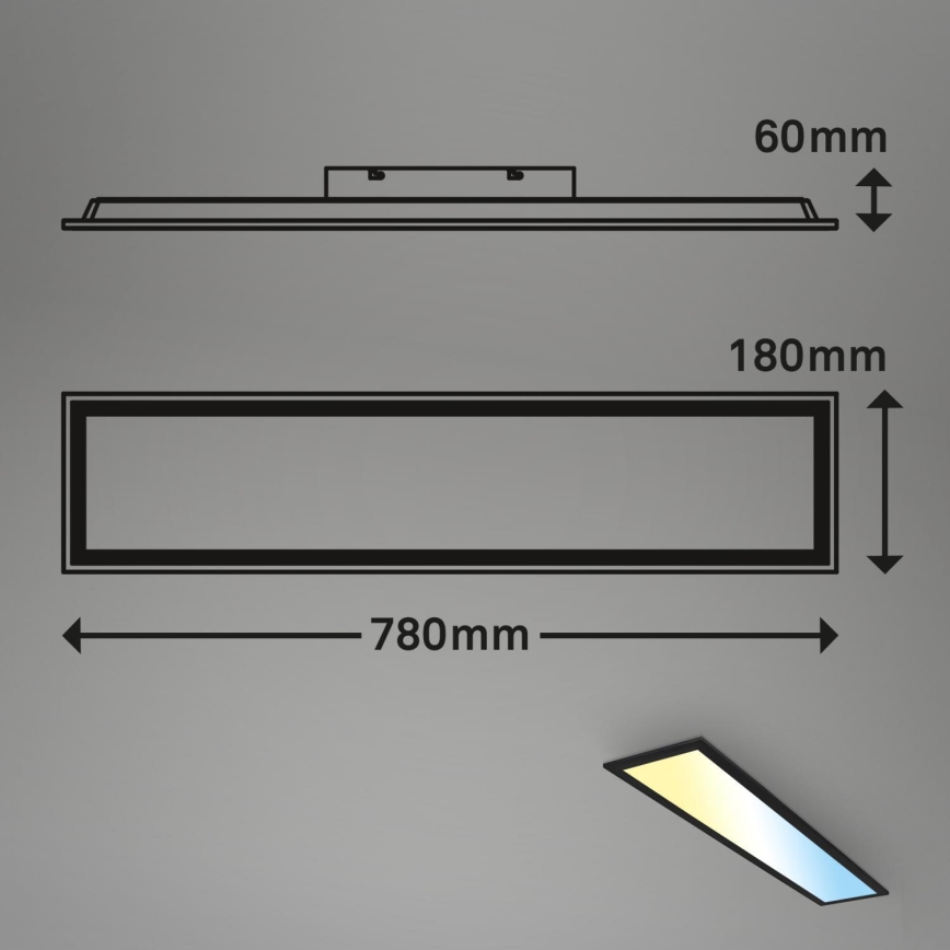 Brilo - LED Panel dæmpbart LED/24,5W/230V 3000-6500K + fjernbetjening