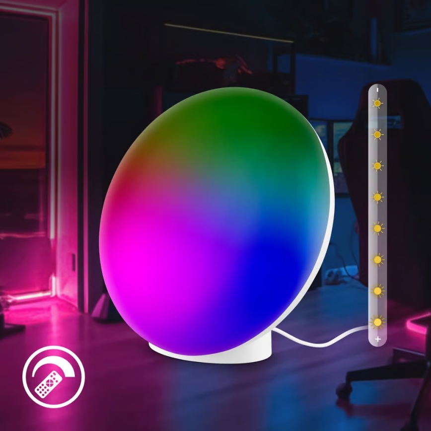 Brilo - LED RGBIC dæmpbar bordlampe TARA LED/6W/230V 3000-6500K hvid + fjernbetjening