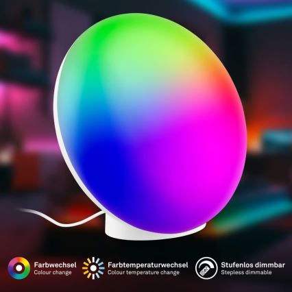 Brilo - LED RGBIC dæmpbar genopladelig skrivebordslampe TARA LED/6W/5V 3000-6500K Wi-Fi Tuya + fjernbetjening
