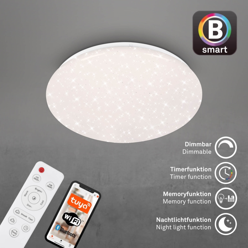 Brilo - LED RGBW Badeværelseslampe dæmpbar LED/19W/230V 3000-6500K IP44 Wi-Fi Tuya + fjernbetjening